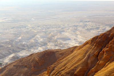 Aerial view of dramatic landscape