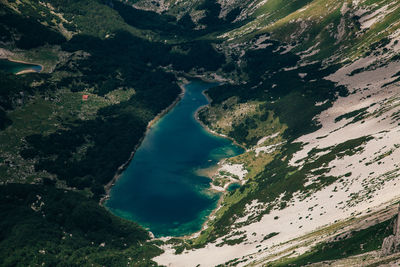 Aerial view of mountain against sky