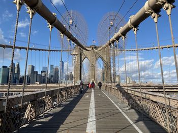 Low angle view of bridge against sky