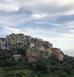 Corniglia against sky