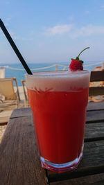 Close-up of drink on table