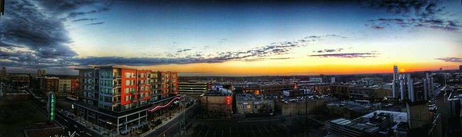 Cityscape at sunset