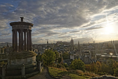 Panoramic view of buildings against sky