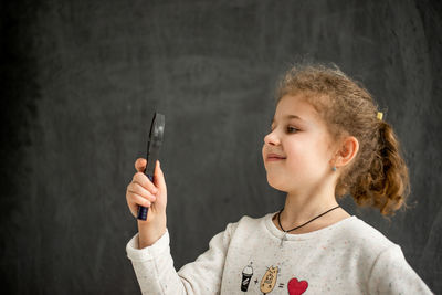 Portrait of girl looking away