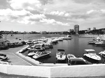 Harbour on mallorca with dramatic sky