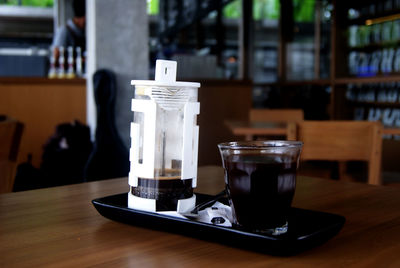 Close-up of drink on table