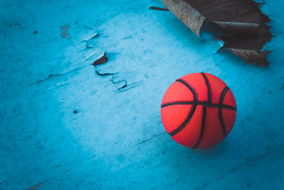 High angle view of basketball hoop