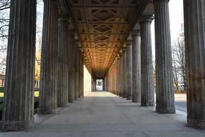 Empty corridor of building