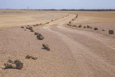 High angle view of a desert