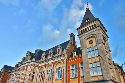 Low angle view of historic building against sky