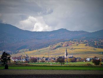 Scenic view of landscape against sky