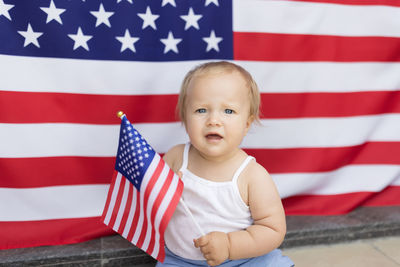 Portrait of american flag