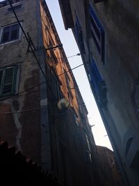 Low angle view of buildings against sky