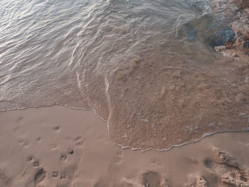 High angle view of beach