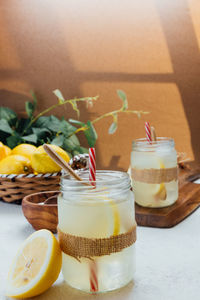 Close-up of drink on table