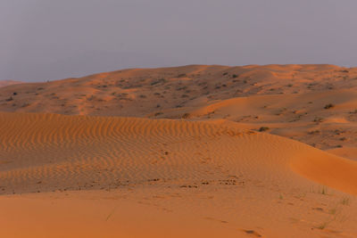 Scenic view of desert against sky