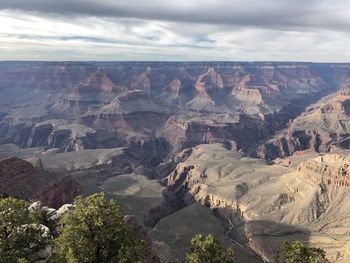 Aerial view of dramatic landscape