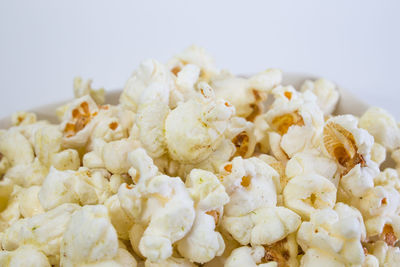 Close-up of food against white background