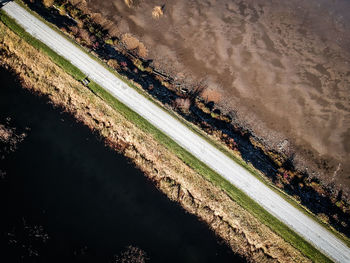 High angle view of beach