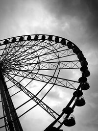 Low angle view of ferris wheel against sky