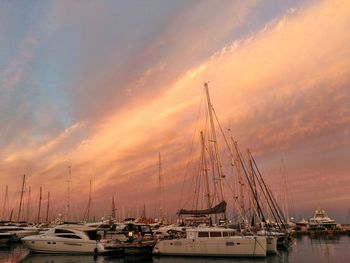 Boats in harbor