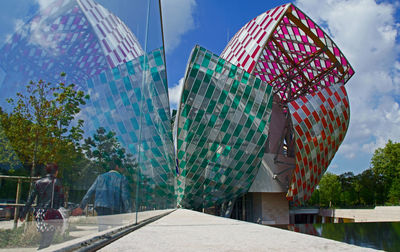 Panoramic view of modern building against sky