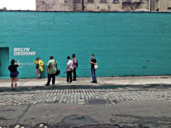 People standing in water