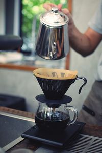 Coffee cup on table