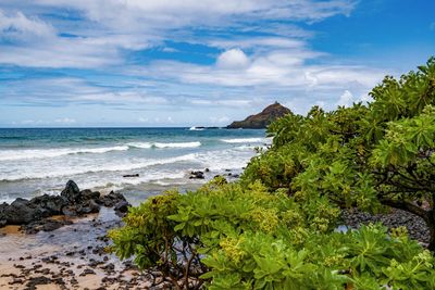 Scenic view of sea against sky