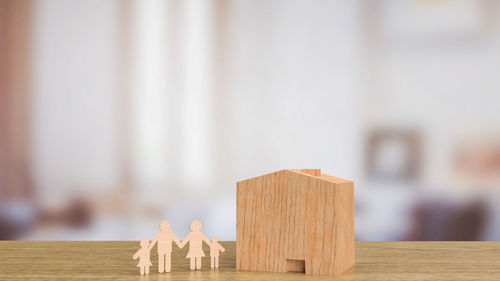 Close-up of toy on table