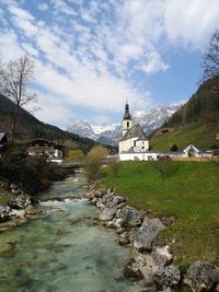 Scenic mountain view in the alpes