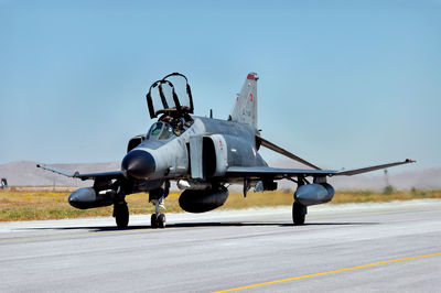 Military aircraft at airport