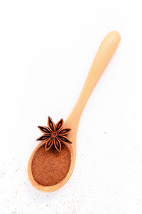 Close-up of bread against white background