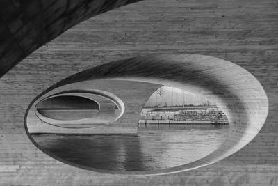 High angle view of bridge