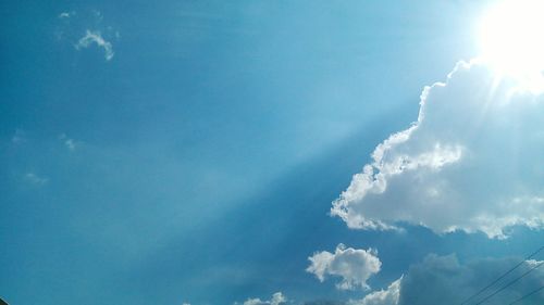 Low angle view of clouds in sky