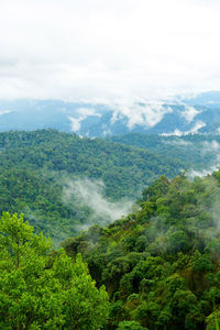 High angle view of landscape against sky