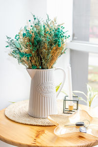 Potted plant on table