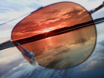 Reflection of sky in water