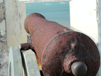 Close-up of rusty pipe