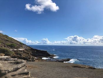 Scenic view of sea against sky