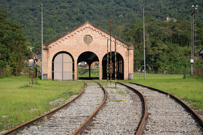 Railroad track in park