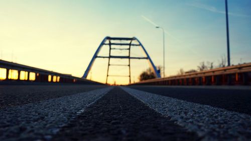 Surface level of empty road