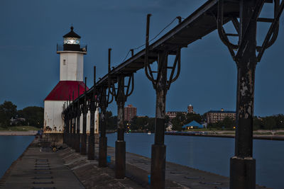 Lighthouse at lake michigan