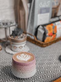 Close-up of coffee on table