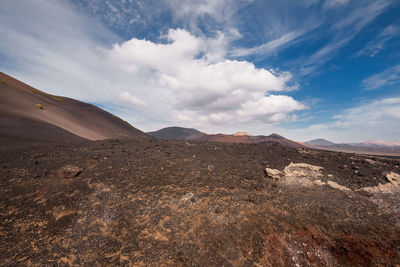 Scenic view of desert against sky