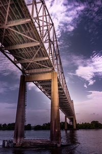 Low angle view of bridge over river