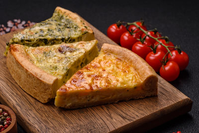 Close-up of food on cutting board