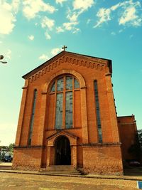 Low angle view of building against sky