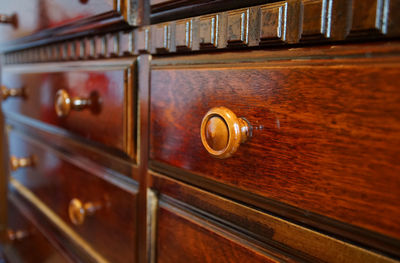 Full frame shot of wooden shelf