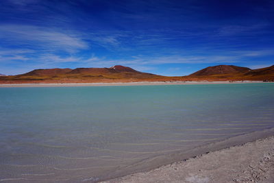 Scenic view of desert against sky